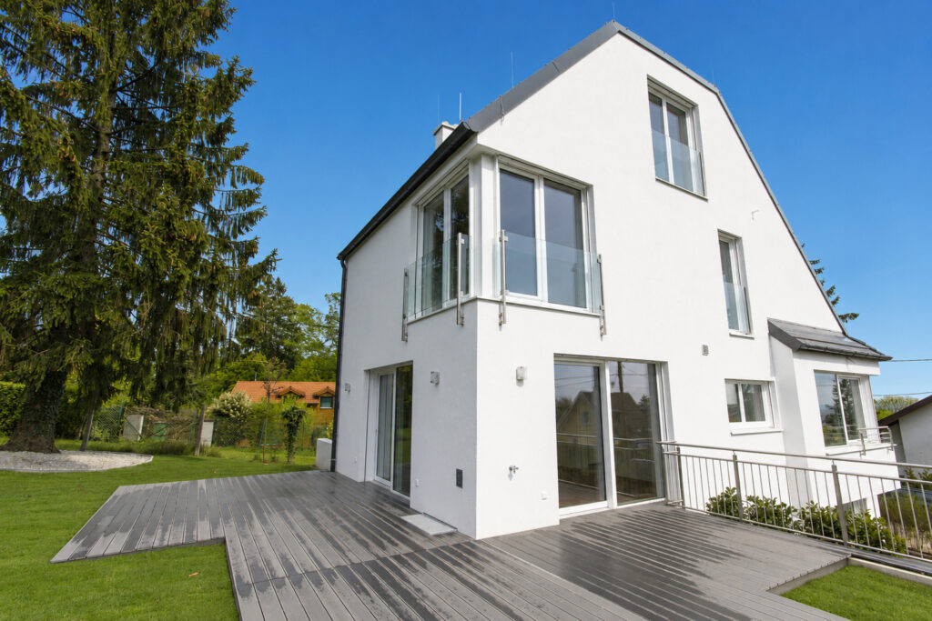 Heuberg – 191m² Einfamilienhaus mit Wienblick, Ansicht Gartenseite